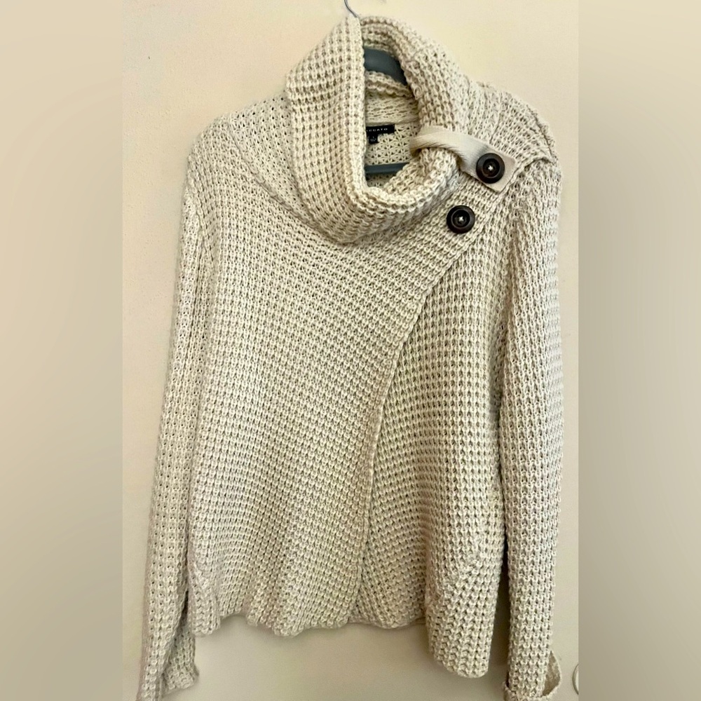 Cozy Cream Sweater with Button Detail from brand Staccato